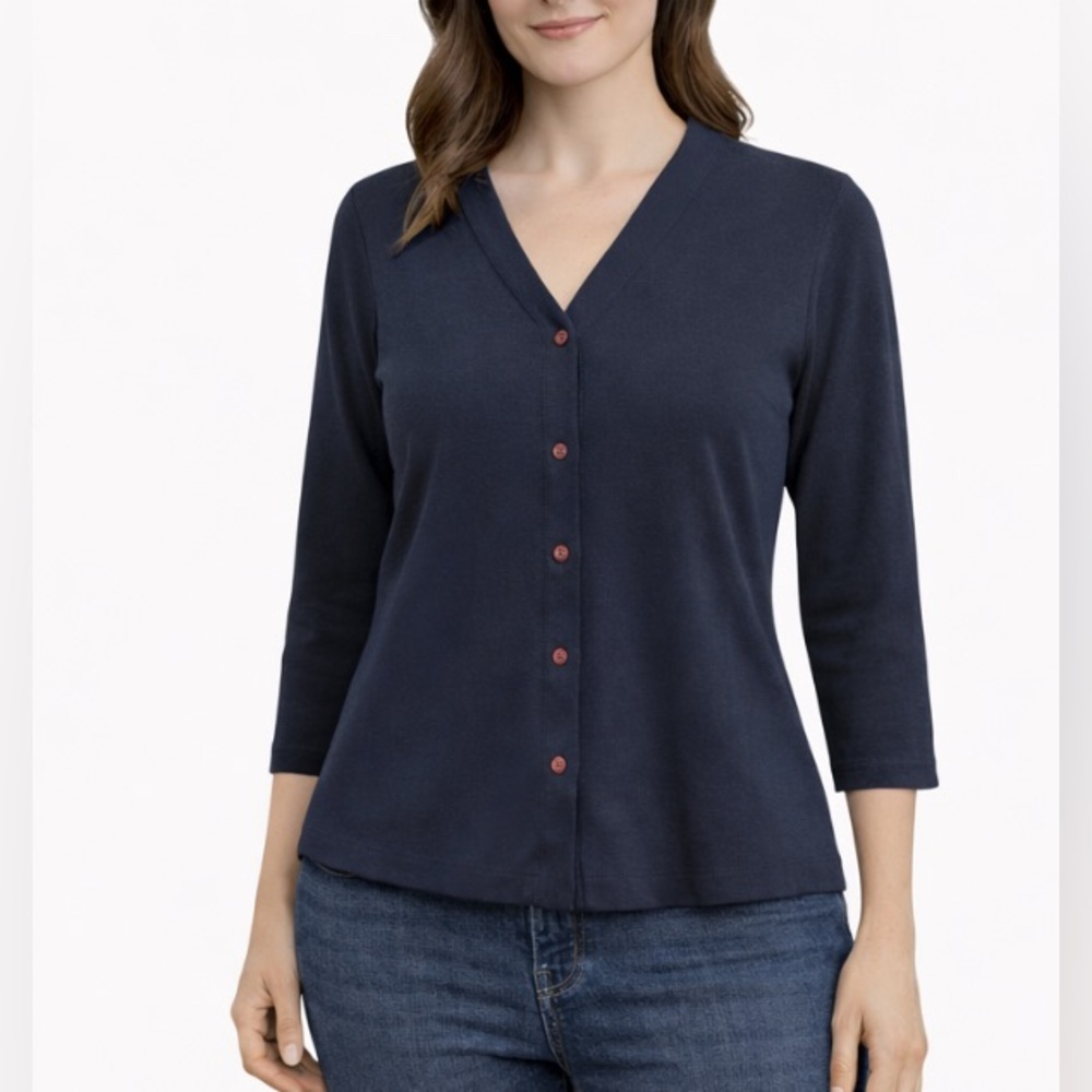 Boggs Navy Button Front Cardigan Size 8